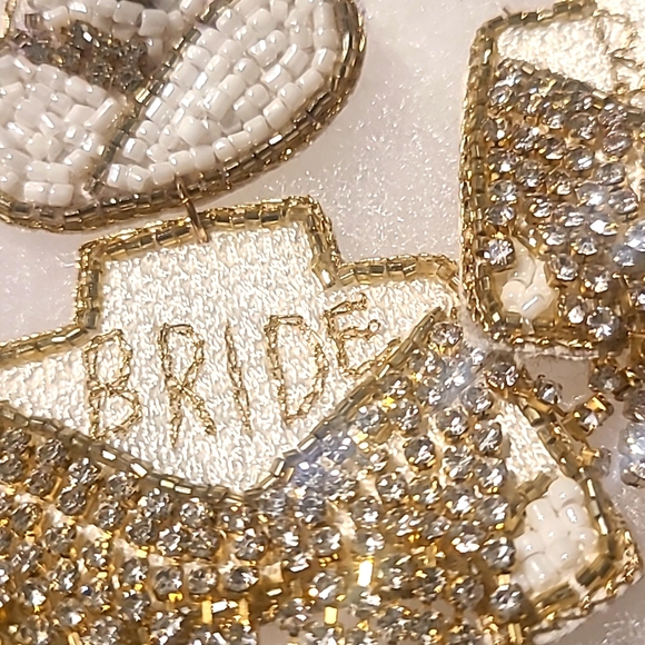 ⭐ Howdy!  Cutest country bride earrings 💍 - Picture 3 of 3